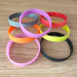 Wholesale Custom Bulk Multicolor Embossed Silicone Wristband Rubber Bracelets