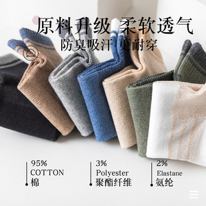 Pure Cotton Men's Ankle Socks Mesh Breathable Summer Sweat Absorbent Casual Short Socks - Product Image 2