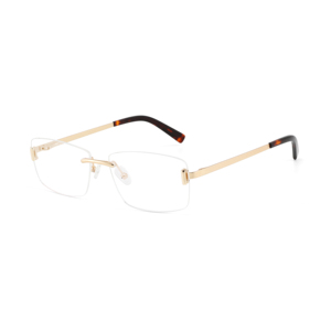Vente en gros de montures styliste sans cadre Fashion High Classic cadre optique simple carré sans cadre à montage par vis pour hommes - Product Image 1
