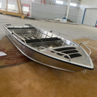 Bateau de pêche en aluminium de 4,2 m avec boîte à batterie (batterie non incluse) pour la chasse au canard, les loisirs, le transport et le travail