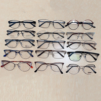 Promo Kacamata Frame Stainless Steel Model dan Warna Campuran, Pola Solid, Lensa AC, Unisex