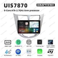 UIS7870 Écran Android 2K Caméra 360° DSP CarPlay Lecteur vidéo stéréo auto Radio de voiture pour Hyundai Accent 2011 - 2016