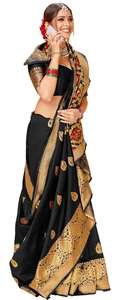 Saris en soie artificielle tendance pour occasions spéciales, mariages, lavables, vente en gros, ethniques - Product Image 4