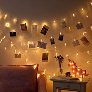 20 luces LED <span class=keywords><strong>de</strong></span> cadena <span class=keywords><strong>de</strong></span> cobre con clip para <span class=keywords><strong>fotos</strong></span>, luces blancas cálidas <span class=keywords><strong>de</strong></span> <span class=keywords><strong>hadas</strong></span> estrelladas, decoración <span class=keywords><strong>de</strong></span> boda alimentada por batería para colgar tarjetas <span class=keywords><strong>de</strong></span> <span class=keywords><strong>fotos</strong></span> - Product Image 3