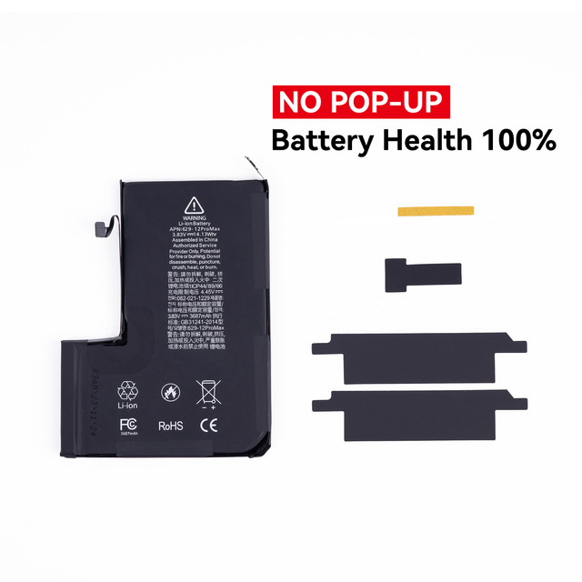 No Pop-up Window Replacement Battery for Apple for iPhone 16 15 14 13 12 11 Pro Max 100% Health Display 0 Cycle Brand New