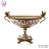 Décoration de Luxe en Porcelaine Bronze Antique, Articles de Décoration d'Intérieur pour Salon
