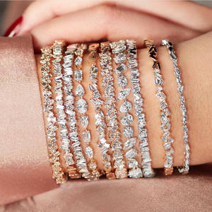 RAKOL BP2005 Fashion Cubic Zirconia Silver Color <b>Bracelet</b> Bangle Jewelry for Women - Product Image 5