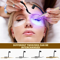Lampe UV portable mini pour séchage rapide des cils, avec pédale de commande, 395 nm, pour colle d'extension de cils, idéale pour les artistes en cils