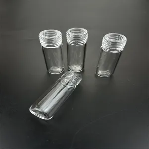 Factory Customized High Temperature Resistant Screw Thread Stopper Transparent Quartz Reagent Bottle