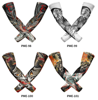 Manchon de bras unisexe en polyester et élasthanne avec motif imprimé en 3D et logo personnalisé, protection solaire