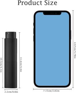 Flacon de parfum rechargeable miniature en aluminium personnalisé, 10 ml, vaporisateur de parfum en verre épais avec boîte - Product Image 2