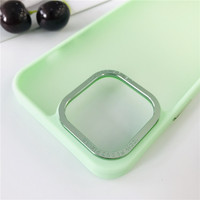 Coque de téléphone de luxe en TPU PC rigide mat avec capteur tactile et protection de l'objectif en métal pour iPhone 14 13 12 15 16 17 Pro Max