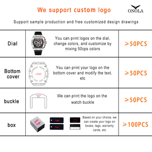 Reloj de Pulsera de Cuarzo de Lujo de Moda ONOLA 6807, Cronógrafo Deportivo, Logotipo Personalizado, Reloj Deportivo para Hombre - Product Image 5