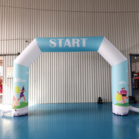 Arche gonflable géante en tissu Oxford pour ligne d'arrivée, idéale pour la publicité sportive en extérieur, les marathons, les courses et la décoration commerciale