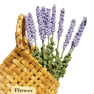 Lavender Car Hanging Pendant Crochet Artificial Knitted Flower