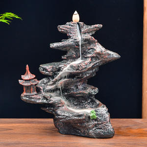 Encensoir de parfum en résine Décoration de montagne Encensoir en résine Porte-encens à refoulement Cascade Brûleur d'encens Ornement d'aromathérapie - Product Image 2