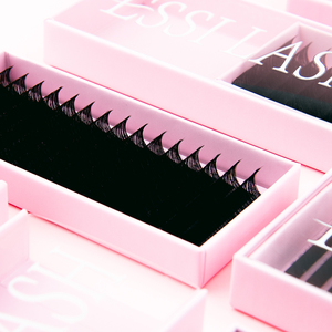 Extensions de cils <span class=keywords><strong>ESSI</strong></span> LASH en gros, douces et naturelles, 25 mm, étiquette privée, extensions de cils volumineuses faites à la main - Product Image 2