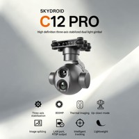 Caméra de drone Skydroid C12 PRO à 3 axes avec nacelle stabilisée, infrarouge thermique 512x384, vidéo 4K, flux IP RTSP pour l'inspection des lignes électriques et des pipelines