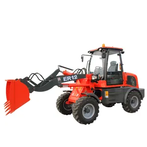 Everun 4WD ER12 Good Quality Small Agricultural Wheel Loader With CE Certificate