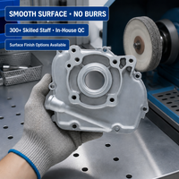 Couverture de carter de pompe à eau OEM en fonte d'aluminium ADC12, moulée sous pression, usinée CNC de précision ±0,02 mm, testée pour la tenue des fuites, pour pièces de générateur 148F LC148F