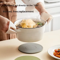 Sous-plat Moderne en Silicone Épais Antidérapant Résistant à la Chaleur pour la Protection de la Table de Cuisine et de la Salle à Manger, Tapis d'Isolation Thermique