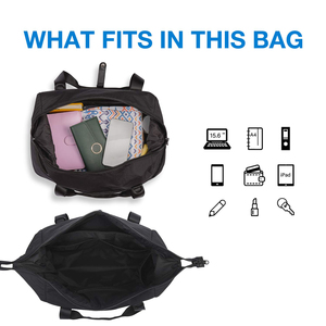 <span class=keywords><strong>Bolsa</strong></span> de Viaje Negra de Gran Capacidad, <span class=keywords><strong>Bolsa</strong></span> de Mano para Fin de Semana, Duradera, <span class=keywords><strong>Impermeable</strong></span>, Deportiva, para Gimnasio y Actividades al Aire Libre - Product Image 2