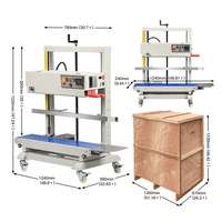 Scelleuse verticale semi-automatique Wallepac FR-1100V pour canettes de boissons et barils, 110V/220V, machine à sceller les sacs plastiques à rouleaux