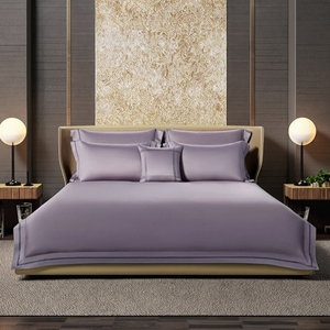 Personnalisé 100% coton fonctionnel antibactérien Anti-acariens refroidissement ensemble de draps de literie motif solide pour la maison ou l'hôtel - Product Image 2