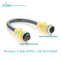 DeviceNet 7/8 "-16UNF 5Pin Male to Female Extension Power Cable 16AWG Mini Change for Industrial Profibus Sensor Actuator