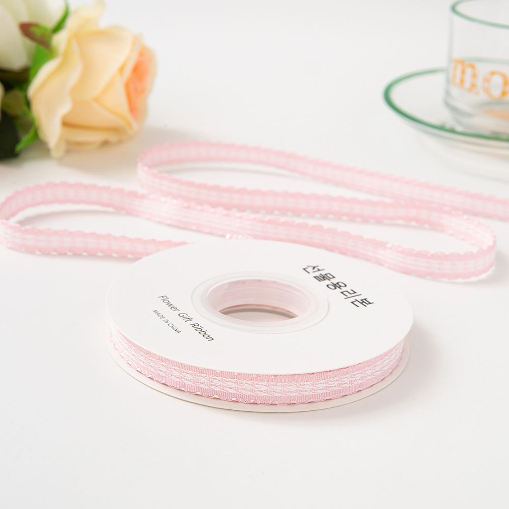 Rosa pastel-1 cm, 10 yardas por rollo
