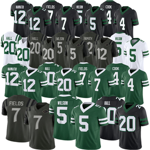 Nouveau maillot des Jets Rivalries 2026 # Maillot de football américain brodé Justin Fields, Garrett Wilson, Breece Hall, Membou, Joe Namath - Product Image 1