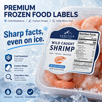 Étiquettes personnalisées pour produits congelés YSB |   Autocollants brillants résistants au froid |   Images de qualité supérieure sous les éclairages des supermarchés