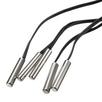 NTC MF58 Sensor Suhu Tahan Air Probe Kabel PVC 10K 20K 50K 100K 3950 3435 3977 Termistor Panjang 1 Meter Sambungan Cepat