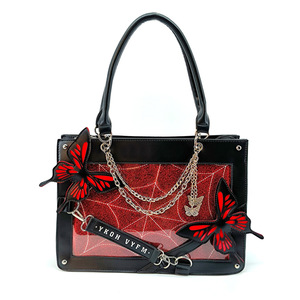 Sac fourre-tout personnalisable motif labyrinthe papillon, sac à main style gothique sombre Y2K, sac à bandoulière et sac croisé, fabricant en gros - Product Image 1