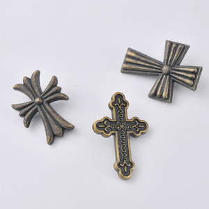 Antique Zinc Alloy Durable Novelty Shape Cross Drawer Handles Traditional Decorative Furniture Knobs Single Hole Design - Product Image 2