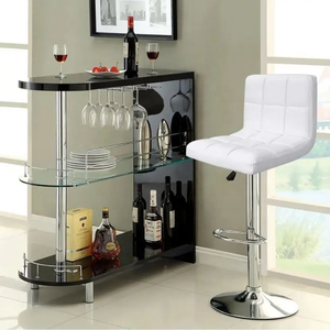 <span class=keywords><strong>Tabouret</strong></span> <span class=keywords><strong>de</strong></span> <span class=keywords><strong>Bar</strong></span> Moderne en Cuir PU Pieds en Métal Transparent pour la Maison Café Extérieur Casino Divertissement Loisirs Salles <span class=keywords><strong>de</strong></span> Sport Utilisation Liquidation Vente - Product Image 3