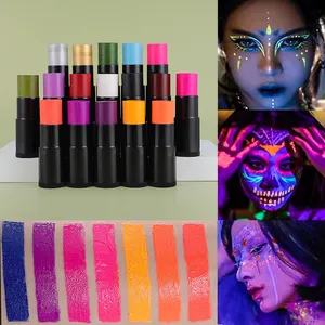 Suministros de pintura corporal facial profesional Maquillaje Pintura en barra Rendimiento Pintura facial Neón Cosplay Maquillaje Pintura facial vegana - Product Image 1