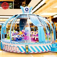 Manège intérieur/extérieur pour centre commercial, parc d'attractions, manège pour enfants, mini-carrousel avec chevaux et climatisation