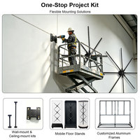 HDFocus - Proyector de Ventilador Holográfico 3D de 65 cm 1x3 para Interiores, Equipo de Publicidad Metálico para Pantallas LED con Gráficos de Alto Impacto