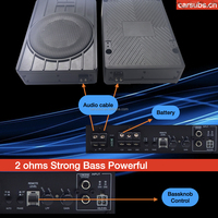 Subwoofer de voiture compact de qualité supérieure, double 6 pouces, à installer sous le siège, avec amplificateur de voiture classe D 400W RMS 2 Ohm, compatible Energy Car