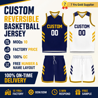 Maillot de basketball réversible personnalisé, uniforme de basketball réversible en double maille sublimée, débardeur d'entraînement athlétique à col en V, OEM ODM