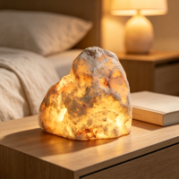 Lampe de table en albâtre de luxe, lampe de chevet en pierre naturelle, lumière décorative pour la maison, la villa, l'hôtel, la chambre à coucher, fabricant