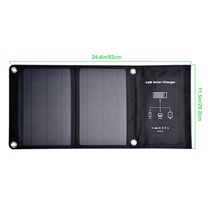 Panel Solar Plegable de 14W a Precio Económico, Cargador Solar Portátil LSFC-14, Cargador de Batería para Acampar y Hacer <span class=keywords><strong>Senderismo</strong></span> al Aire Libre - Product Image 2
