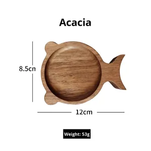 จานรองแก้ว/จานขนมไม้กระถินเทศสไตล์นอร์ดิก รูปทรงไม่สมมาตร ลายเรียบง่าย สไตล์เรโทร ใช้ได้หลากหลายในบ้าน - Product Image 6