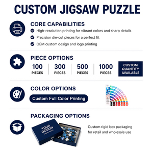 Impression de puzzles personnalisés, <span class=keywords><strong>puzzle</strong></span> photo personnalisé, <span class=keywords><strong>puzzle</strong></span> personnalisé 100, 500, <span class=keywords><strong>1000</strong></span> <span class=keywords><strong>pièces</strong></span> avec emballage logo pour adultes - Product Image 4