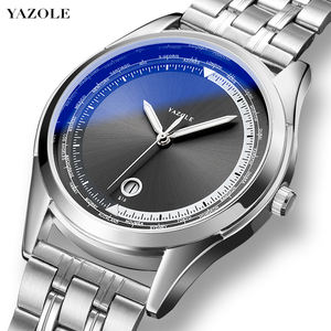 YAZOLE Z 516-S Último Acero inoxidable Fecha Calendario Blue-<span class=keywords><strong>Ray</strong></span> Relojes originales hombres personalizados OEM reloj de lujo manecillas - Product Image 1