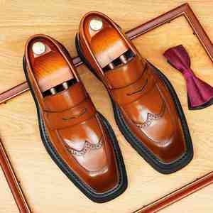 Nouvelles Chaussures Habillées Tendance pour Hommes en Cuir Italien à Talon Haut et Style Long, Idéales pour Affaires et Mariages - Product Image 6