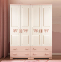 Armoire de chambre d'enfant en bois de style moderne avec montage facile et design peu encombrant, modèle 2025 très apprécié