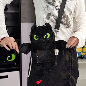 Zaino in peluche senza denti carino morbido come addestrare la tua borsa a tracolla con <span class=keywords><strong>animali</strong></span> di peluche drago per telefono ed elementi essenziali - Product Image 2