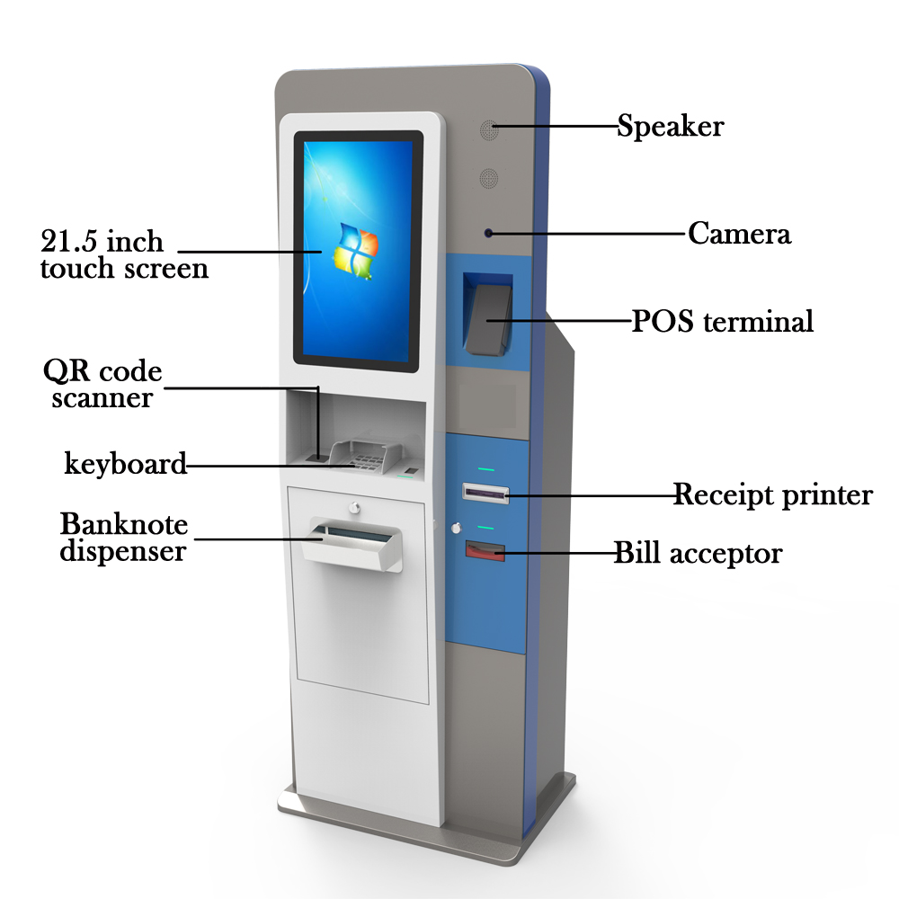 Сенсорный экран самообслуживания оплаты киоск наличных машина 2 way обмен валюты оплаты BTM купить USDT